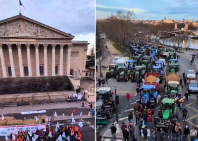 Sausio 13 d. protesto Paryžiuje akimirkos. Facebook nuotr.